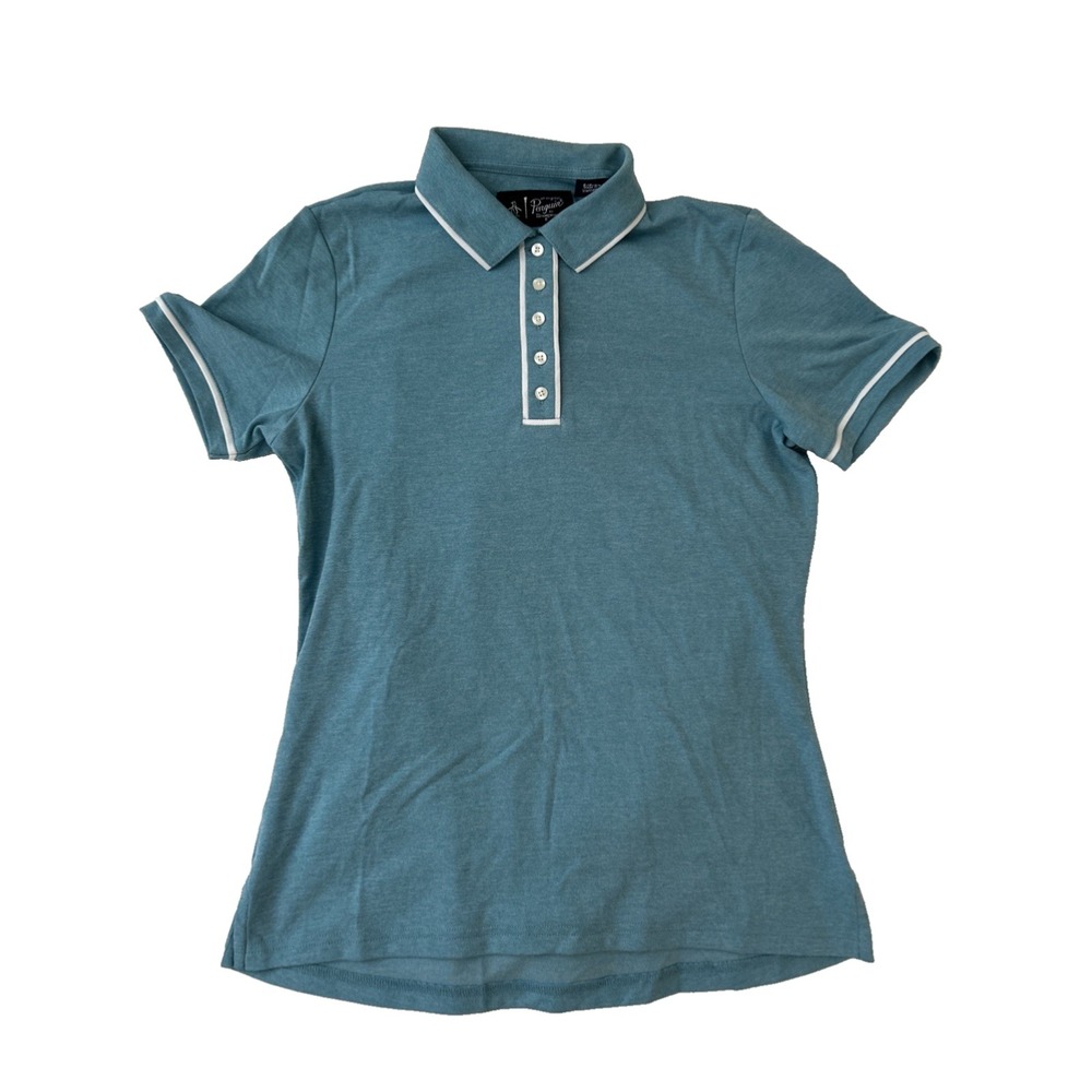 Original Penguin Womens Golf Polo Shirt Teal Size S Tennis Preppy
